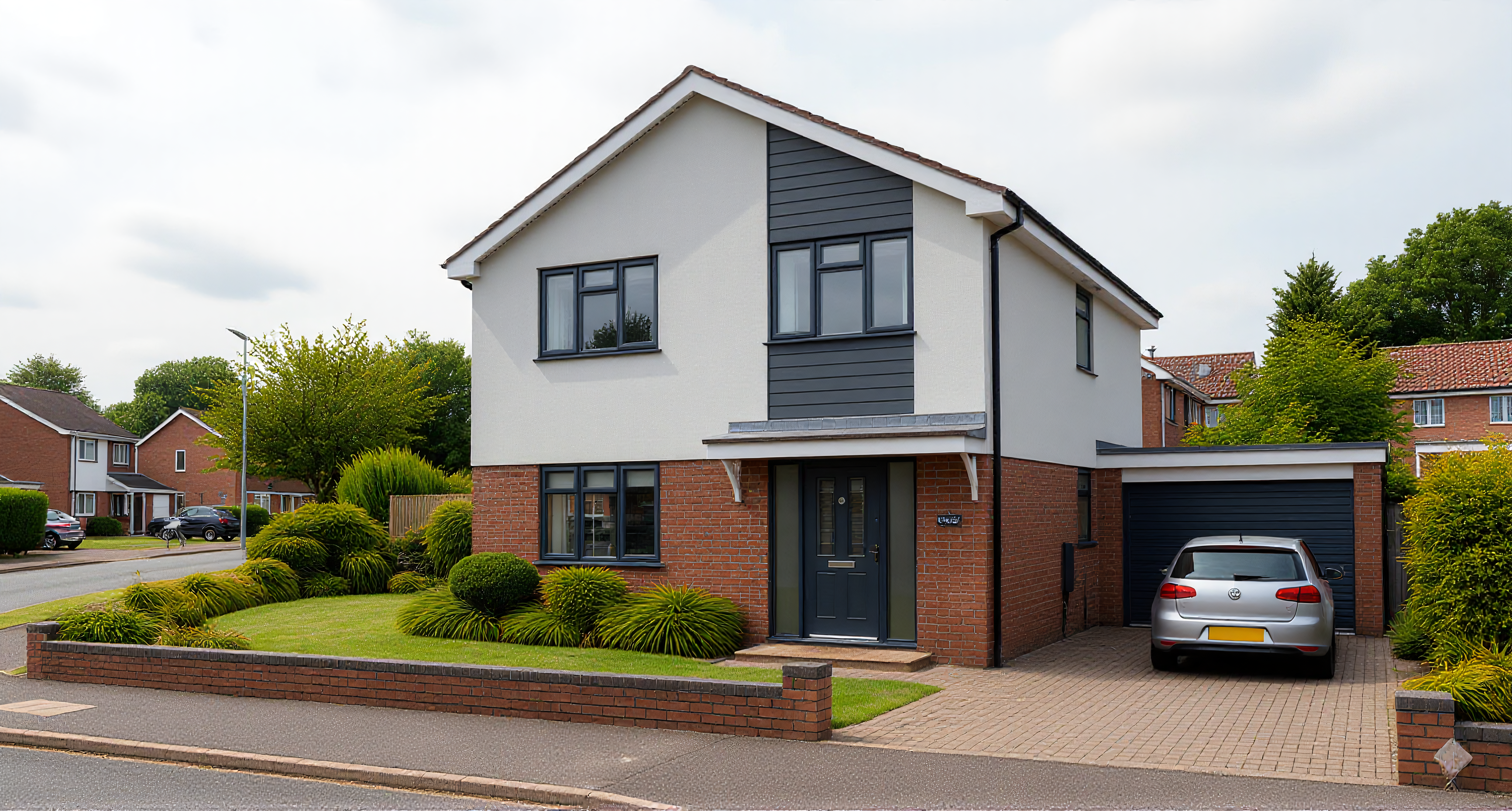 Silicone render finish on a residential property